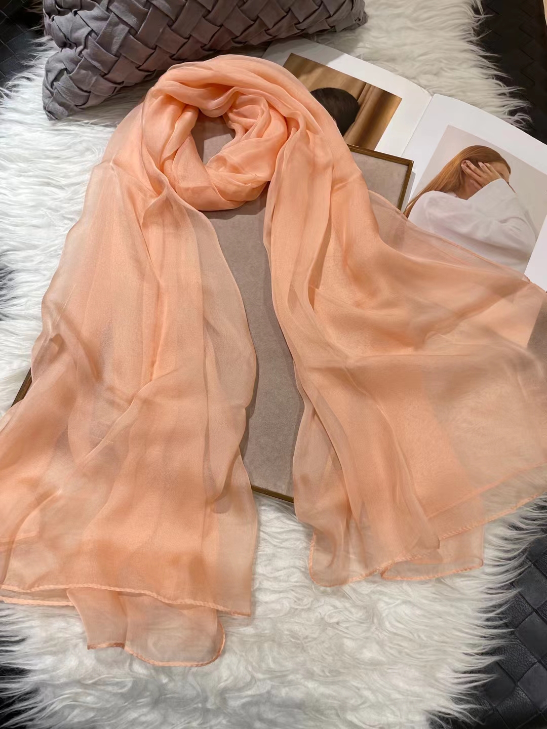 [BYSIFA] longue conception grande écharpe Cape mode soie naturelle longues écharpes imprimé printemps automne thermique violet soie écharpe châle