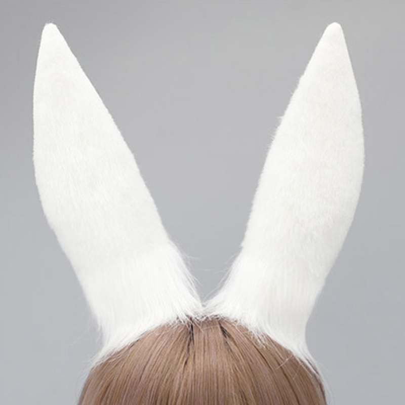 Bandeau de douche oreilles de lapin pour femmes, bandeau de sauna, cerceau de cheveux, lavage du visage, grandes oreilles de lapin, peluche, Halloween, étudiants