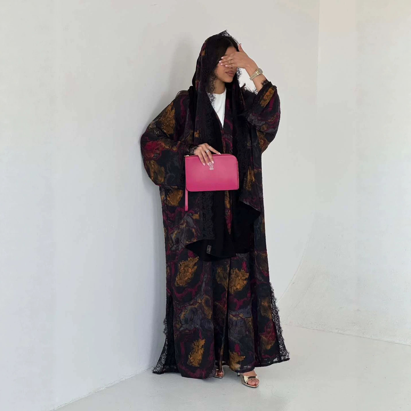 Ensemble Abaya Hijab pour femmes, robes imprimées, cardigan en dentelle musulmane, robe Khimar, ensemble 2 pièces, Jalabiya, Ramadan, Kaftan marocain, Vestidos