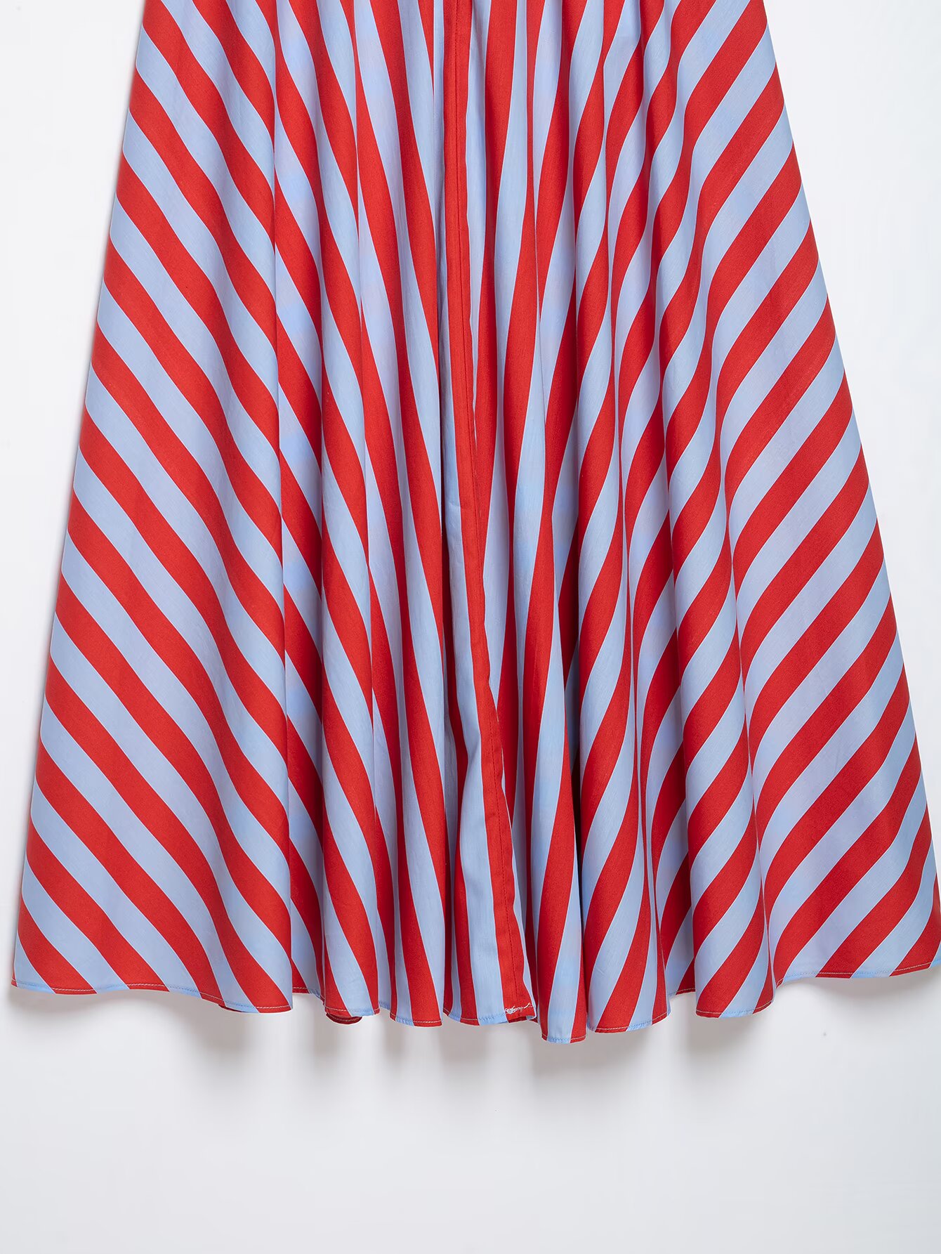 Jupe longue femme 2026, style élégant pour les vacances, décontractée et tendance, jupe MIDI rayée contrastante, nouvelle collection été rouge