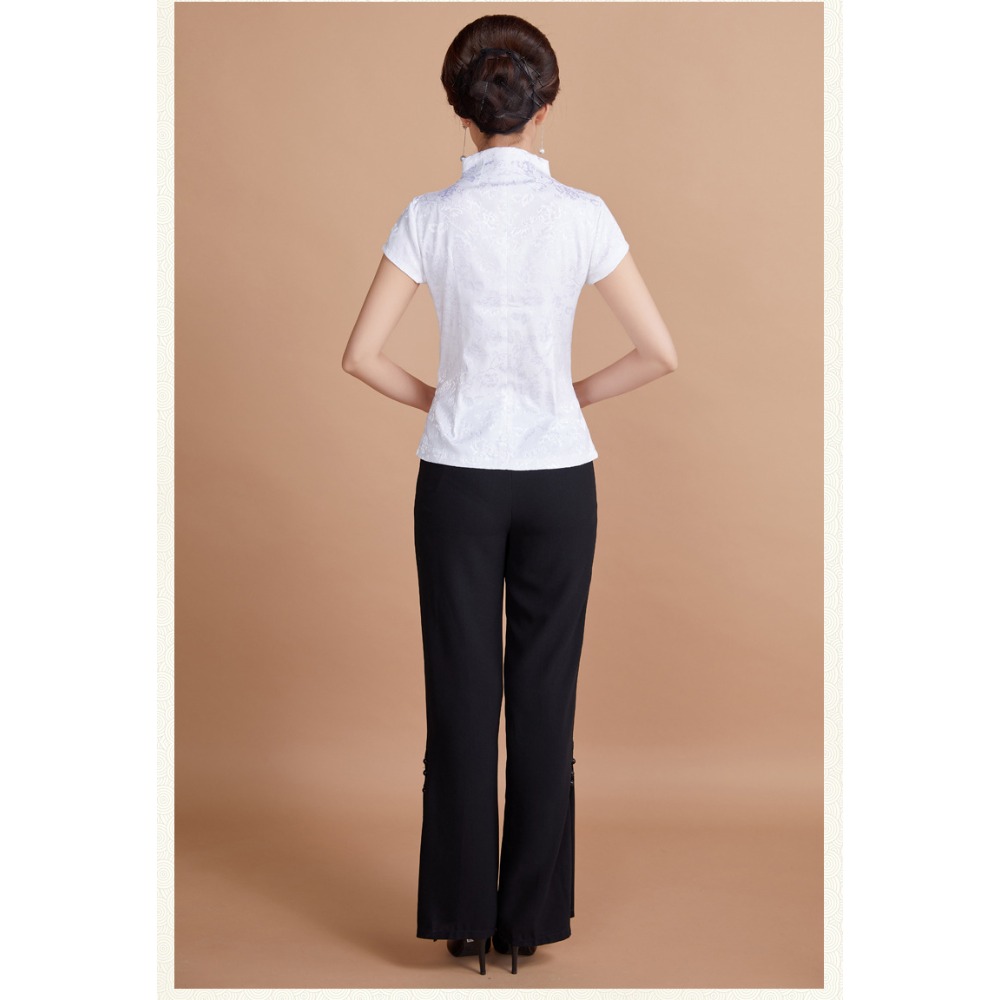 Vêtements traditionnels chinois pour femmes, hauts Qipao Cheongsam Hanfu Style ethnique Vintage décontracté, Streetwear d'été