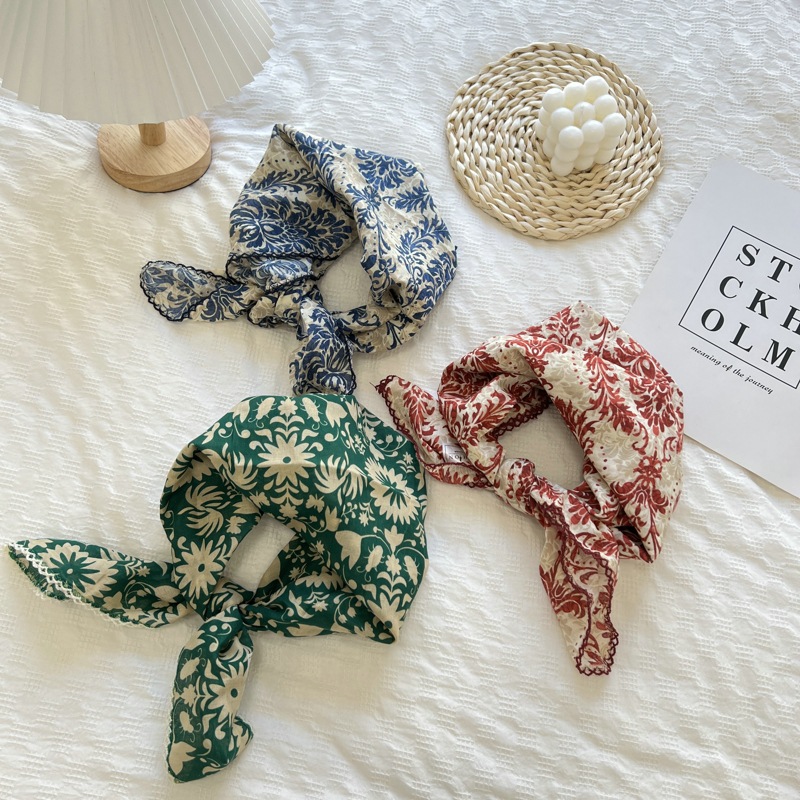 Mode mouchoir coton cou foulards femmes enveloppes carrées mignon Bandana tête cheveux écharpes 70x70 cm petit foulard sac écharpe
