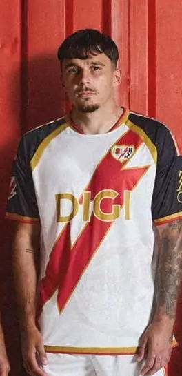 Maillot de football domicile Rayo Vallecano 2026/27, technologie d'impression 3D, maillot de football de sport à séchage rapide pour hommes et femmes, maillot de football à domicile et à l'extérieur, t-shirt familial