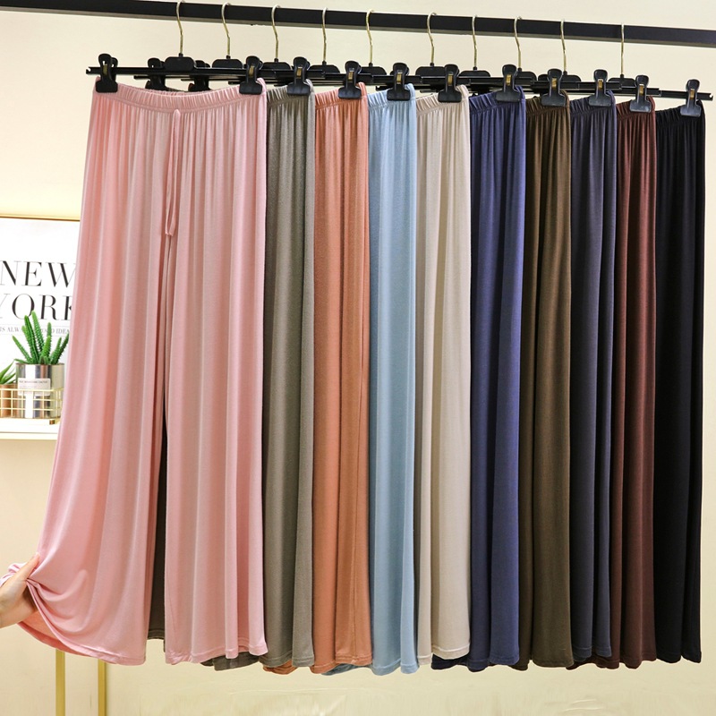 Pantalon à jambes larges pour femmes, col en U, taille haute, ample, Long, couleur unie, drapé, décontracté, assorti, grande taille L à 6XL