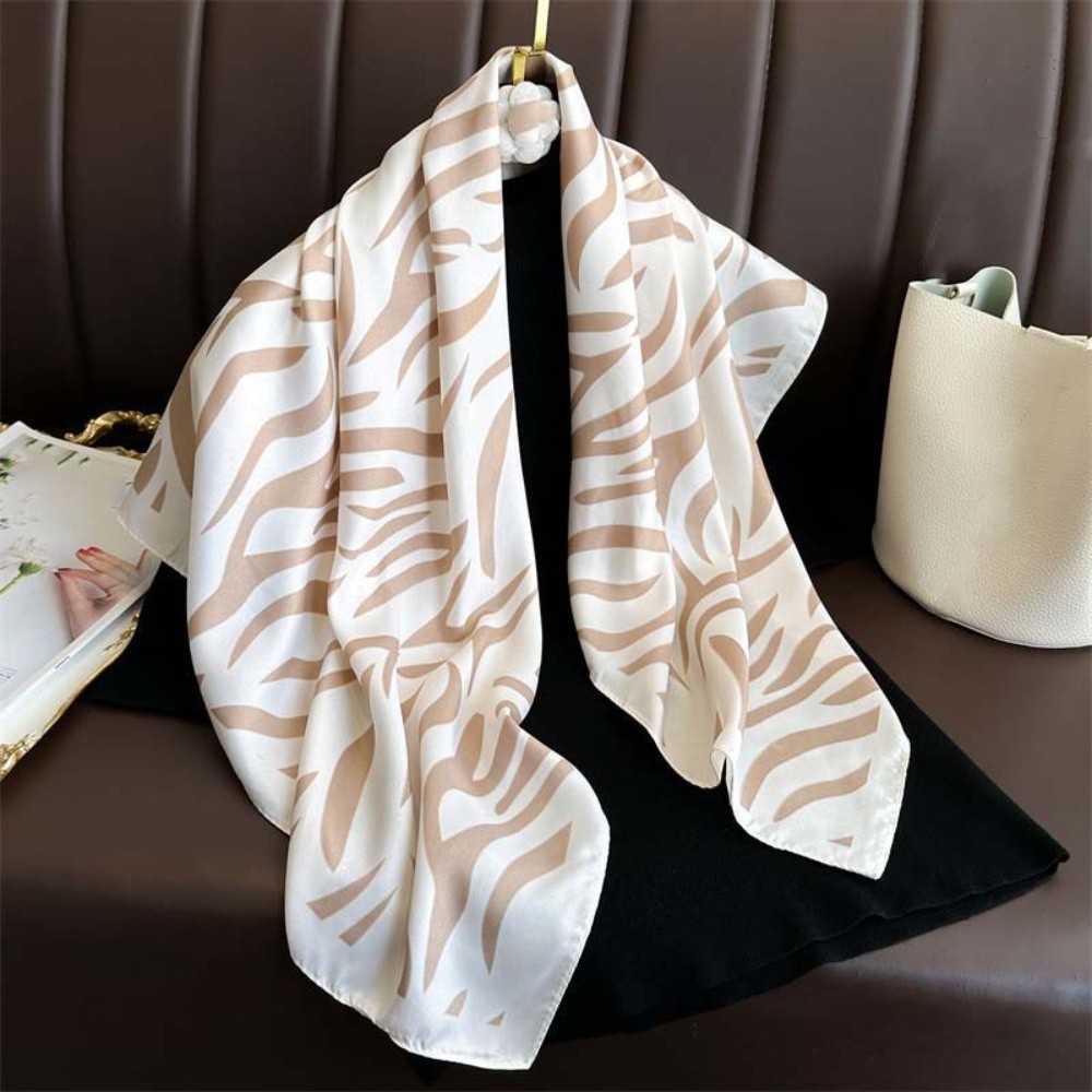 Châle à motifs 90 CM, Foulard carré léger, Protection solaire, Rayures, Foulard de tête carré, Design personnalisé, Respirant