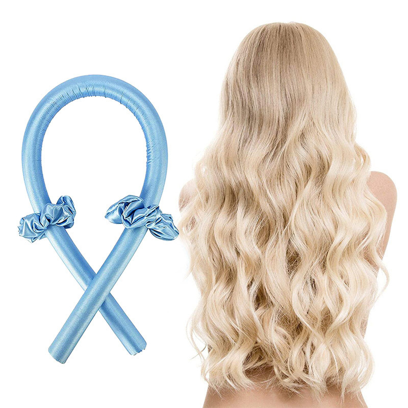 Femme tige de friser sans chaleur boucles de cheveux sans chaleur bandeau faire des cheveux doux brillant bigoudi outils de coiffure accessoires femme.