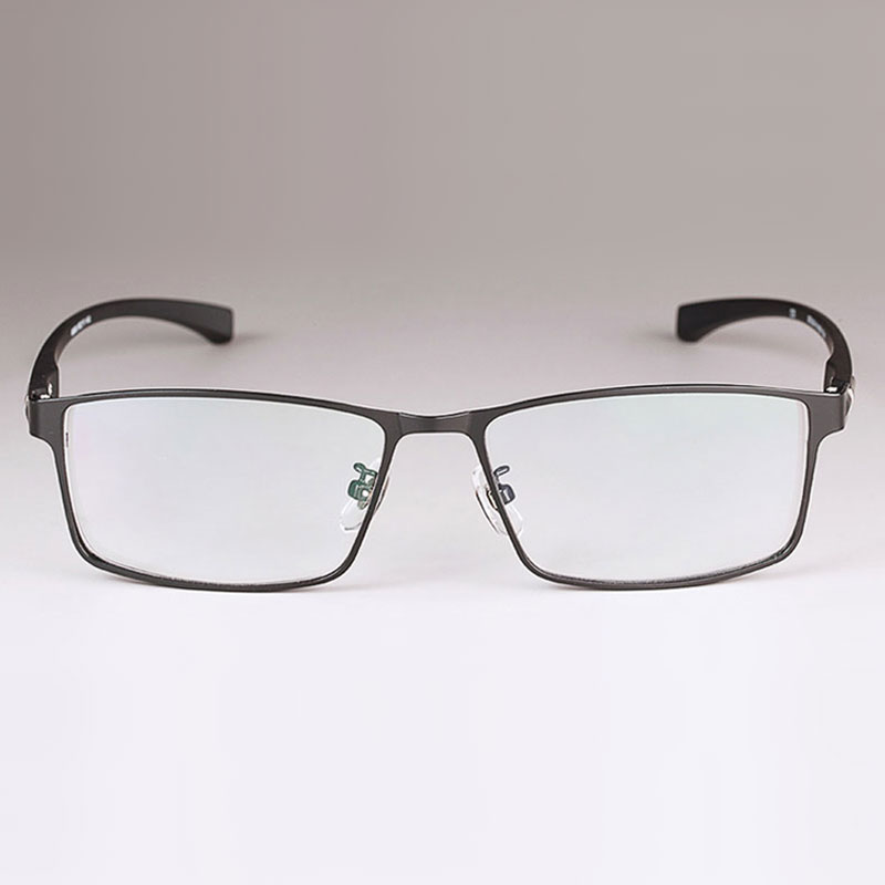 Monture de lunettes en alliage pour hommes, branches flexibles, jambes, matériau en alliage de galvanoplastie IP, bord complet et demi-bord