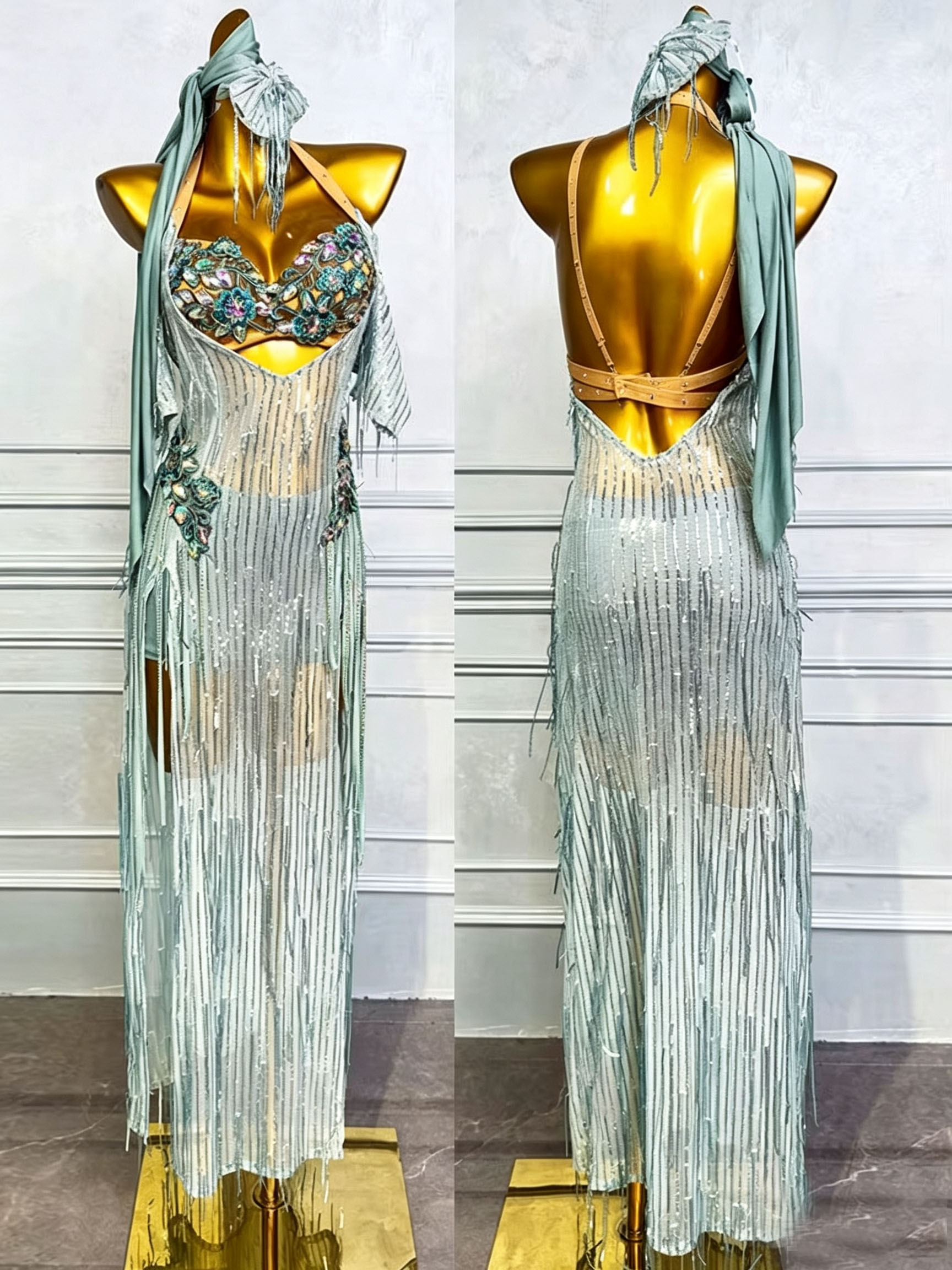 Ensemble de olympiques de danse du ventre pour femmes, robe à pampilles et soutien-gorge, tenue personnalisée pour adultes et enfants, vêtements de performance