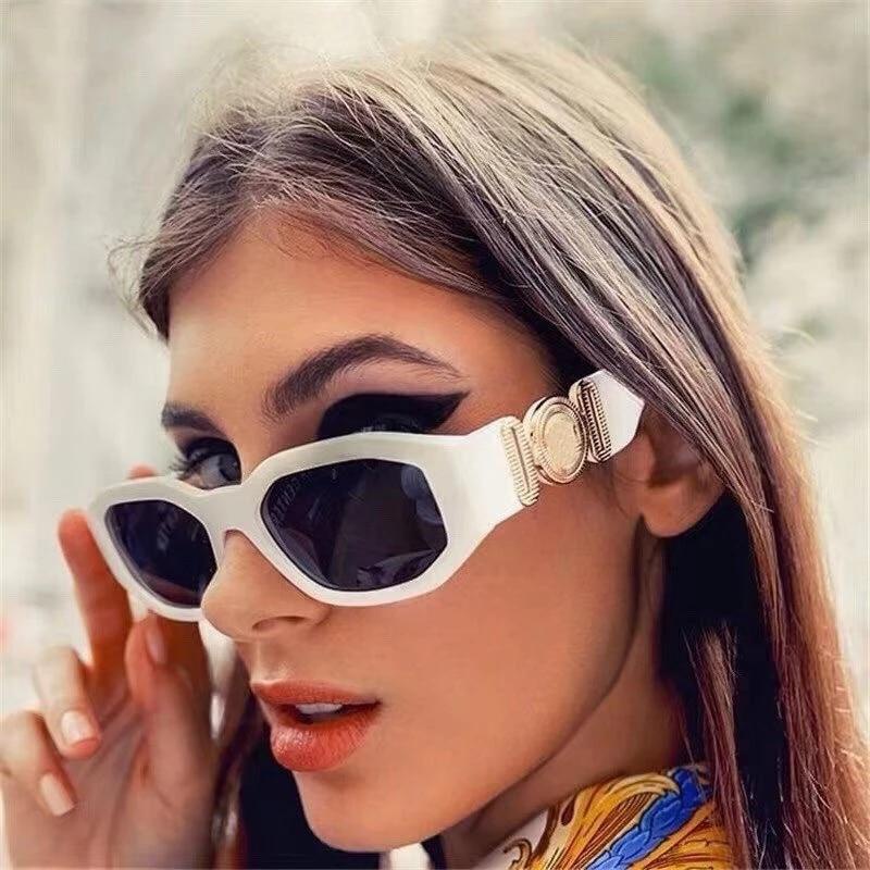 Femmes D'été Lunettes De Soleil Rectangle Lunettes De Soleil Mode Irrégulière Unique Designer Lunettes