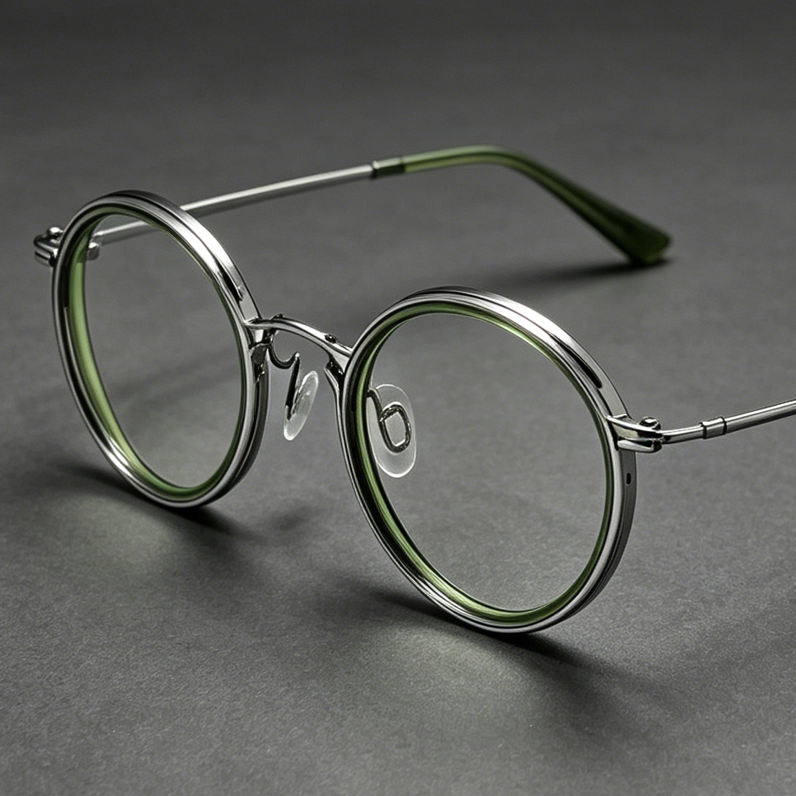 Lunettes rétro à monture ronde en métal avec monogramme, unisexe, haute qualité, protection contre la lumière bleue