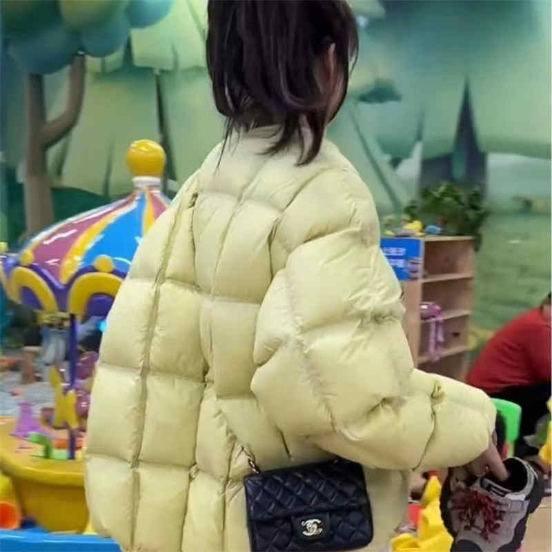 Veste en coton pour femmes, édition coréenne, nouvelle collection automne-hiver 2021, couleur unie, col rond, mode, manteau épais et chaud, Parka