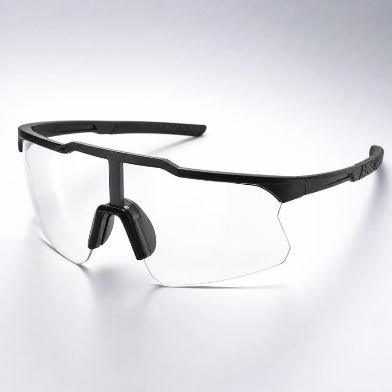 Lunettes de soleil sport demi-cadre adaptées aux hommes et aux femmes, lunettes de soleil résistantes aux UV pour activités de plein air et randonnée