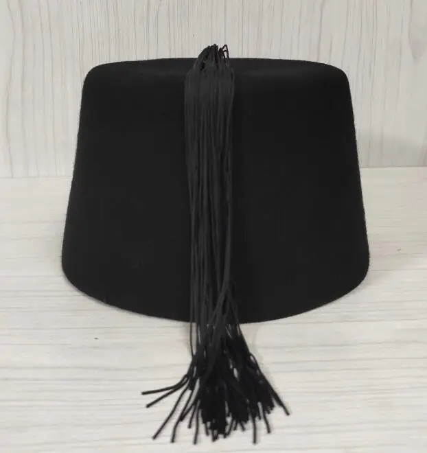 Casquette en laine noire pour homme, chapeau turc traditionnel Osman Fez, printemps