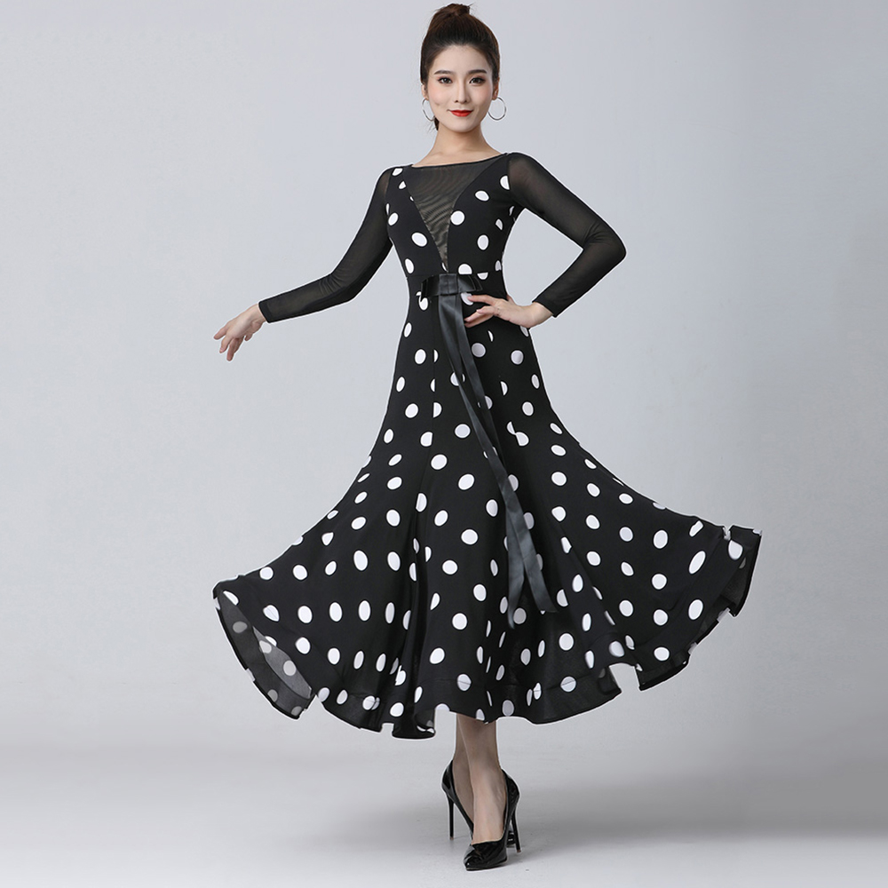 Robe de danse de salon élégante pour femmes, vêtements de valse standard nationale, grande balançoire, tango, performance moderne, costume de scène