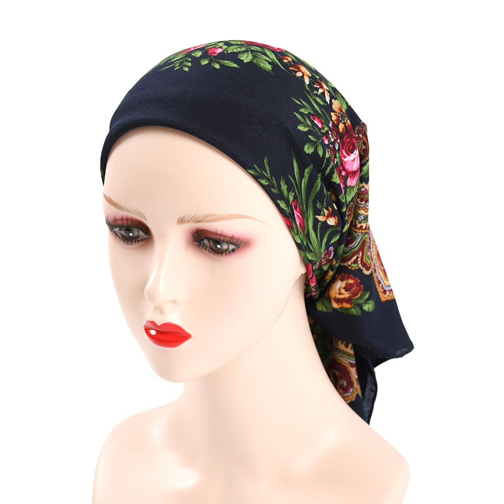 Foulard Russe pour Femme, Mouchoir, Bandeau Carré, Motif Floral Ethnique, Fleur, Foulard de Cou, Hijab, Capuche, Ukraine, 80x80cm