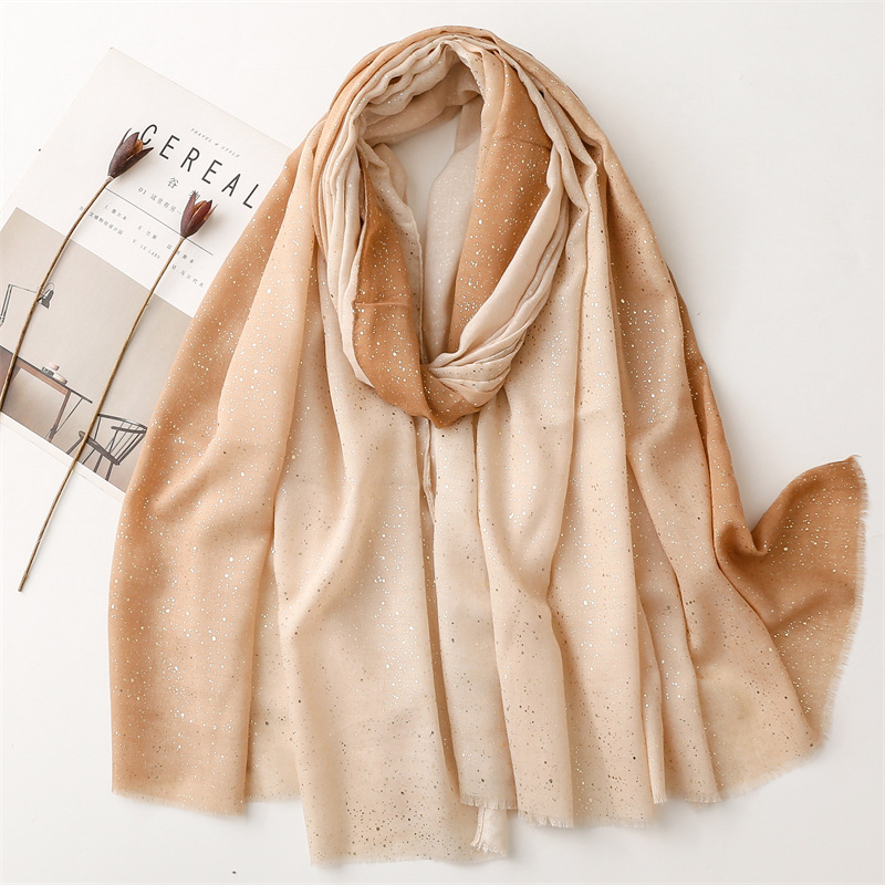2025 luxe mode Ombre paillettes frange Viscose châle dame haute qualité miroitant enveloppement Pashmina étole Bufandas musulman Hijab Sjaal
