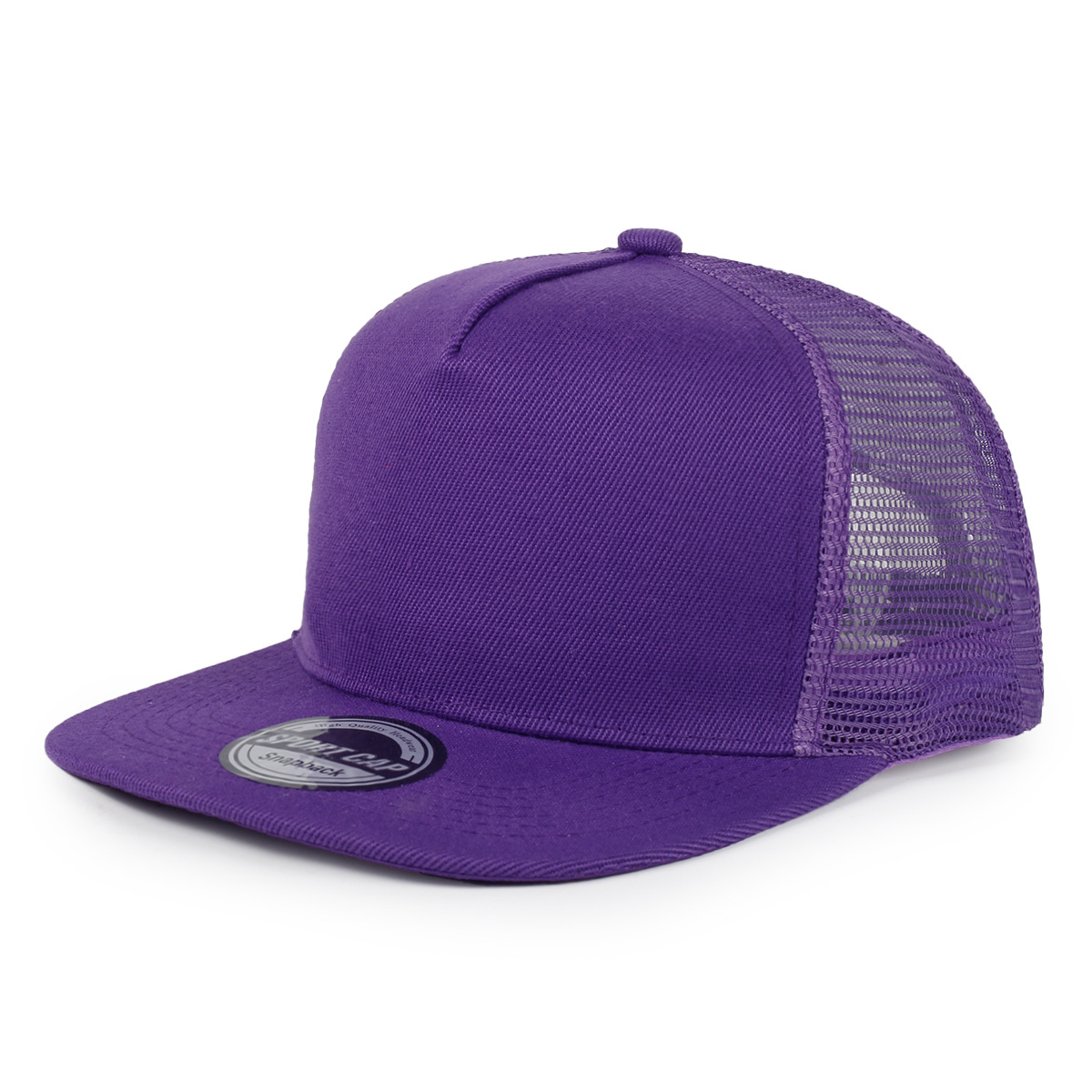 Casquettes en maille à bord plat de couleur unie avec logo imprimé personnalisé, lot de cinq pièces, pour hommes et femmes, style street dance hip-hop, tendance mode, chapeaux de soleil