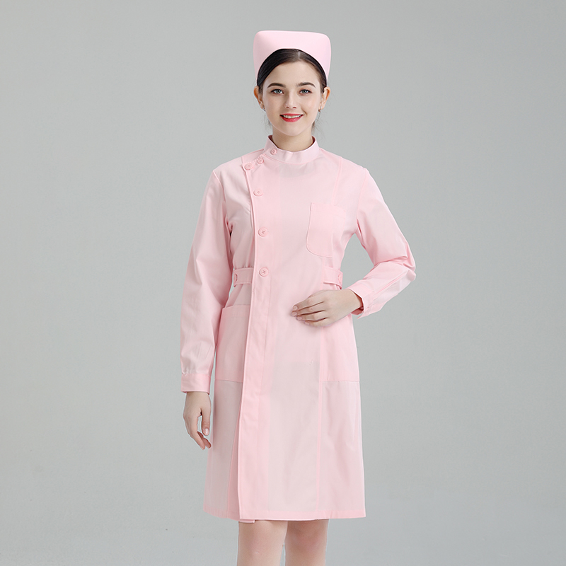 Uniformes médicaux Robe blanche pour femme, vêtements de travail vétérinaires, robe de médecin, veste d'automne, vêtements de spa pleine longueur, vêtements de beauté