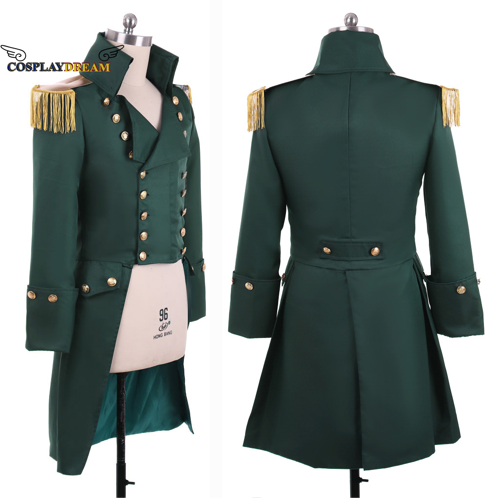 Uniforme militaire royal pour hommes, manteau Hamilton, veste médiévale, smoking colonial, George Washington, costume de cosplay, siècle participé