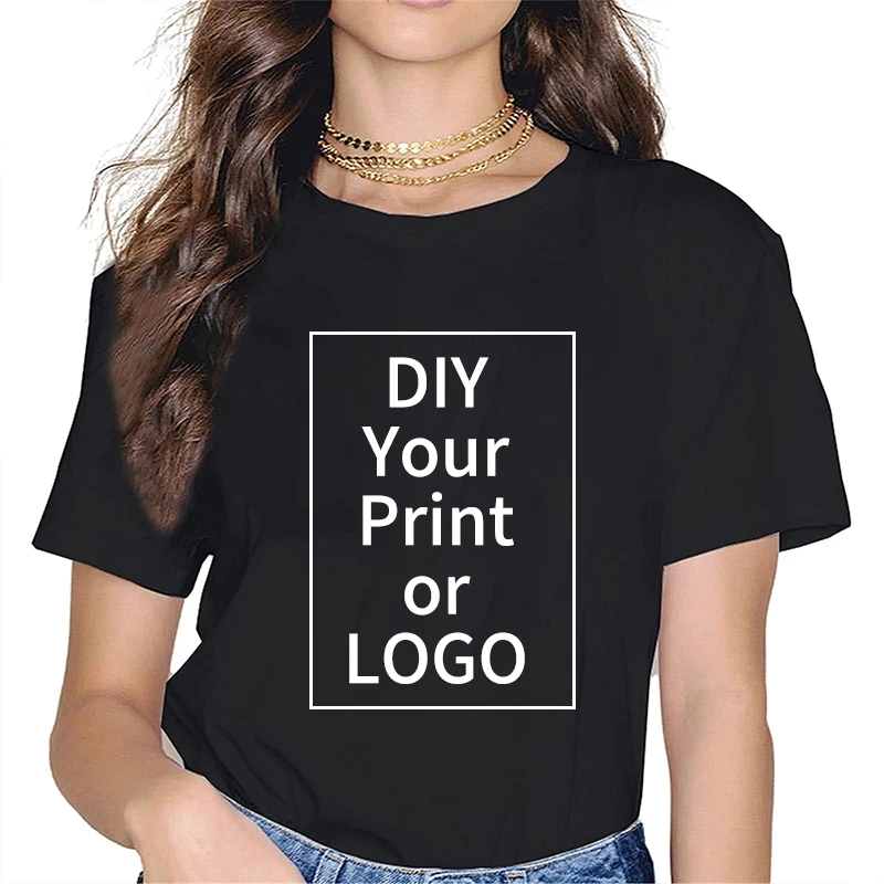 T-shirt personnalisé femmes hommes personnalisé imprimé 100% coton à manches courtes votre Logo Photo marque texte t-shirt personnaliser vêtements graphiques