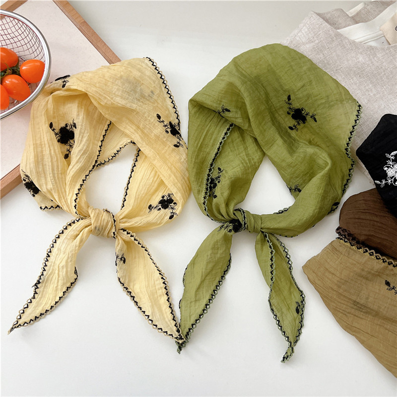 Foulards triangulaires en losange solide, foulard, couvre-chef, foulard, bandes de cheveux, accessoires, bandeau pour femmes