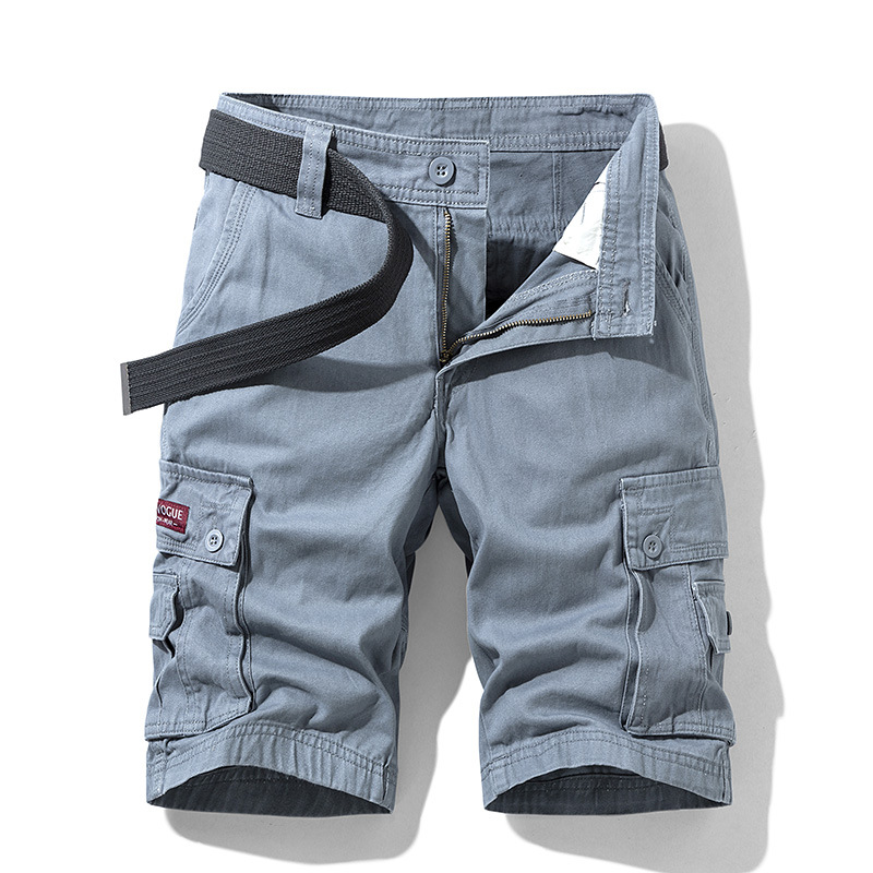 Shorts cargo multi-poches 100 % coton pour homme, coupe ample, longueur genou, pour le travail, les activités de plein air, tactiques, respirants, pour la randonnée quotidienne