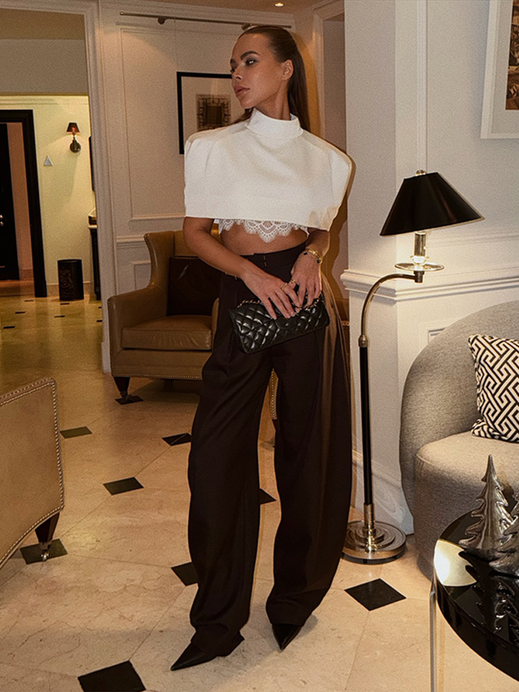 Nouvelle collection Printemps 2026 : Manteaux cape en cuir patchwork pour femme, élégants, à col montant, à simple boutonnage, style châle, tendance urbaine