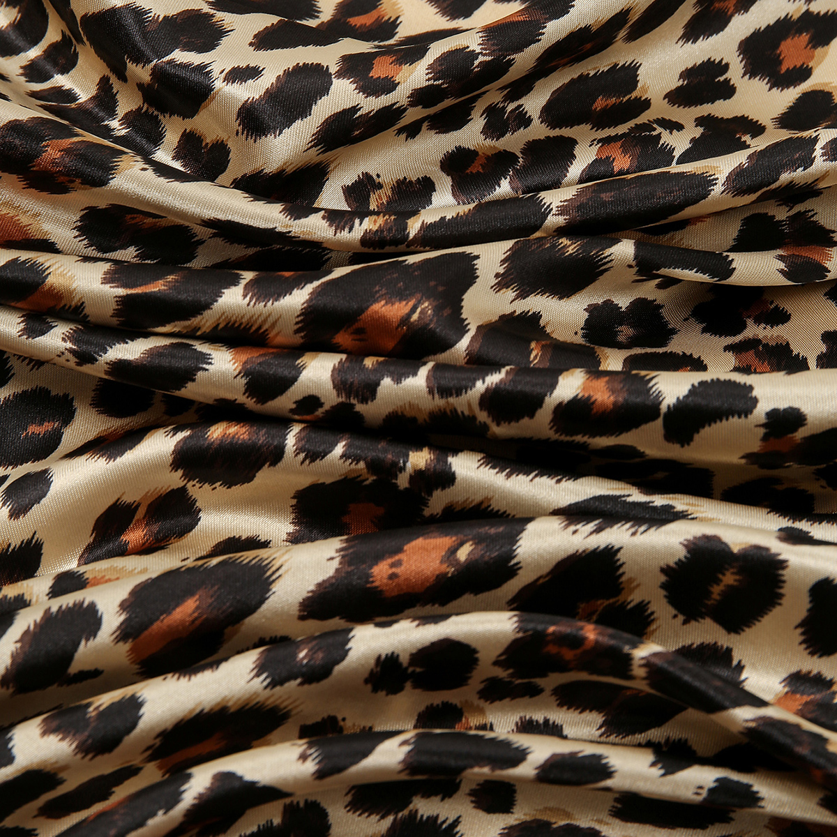 Foulard carré imprimé léopard 90 cm en satin de soie, bandeau, hijab pour femme musulmane, accessoire de mode pour cheveux, style rock, foulard islamique