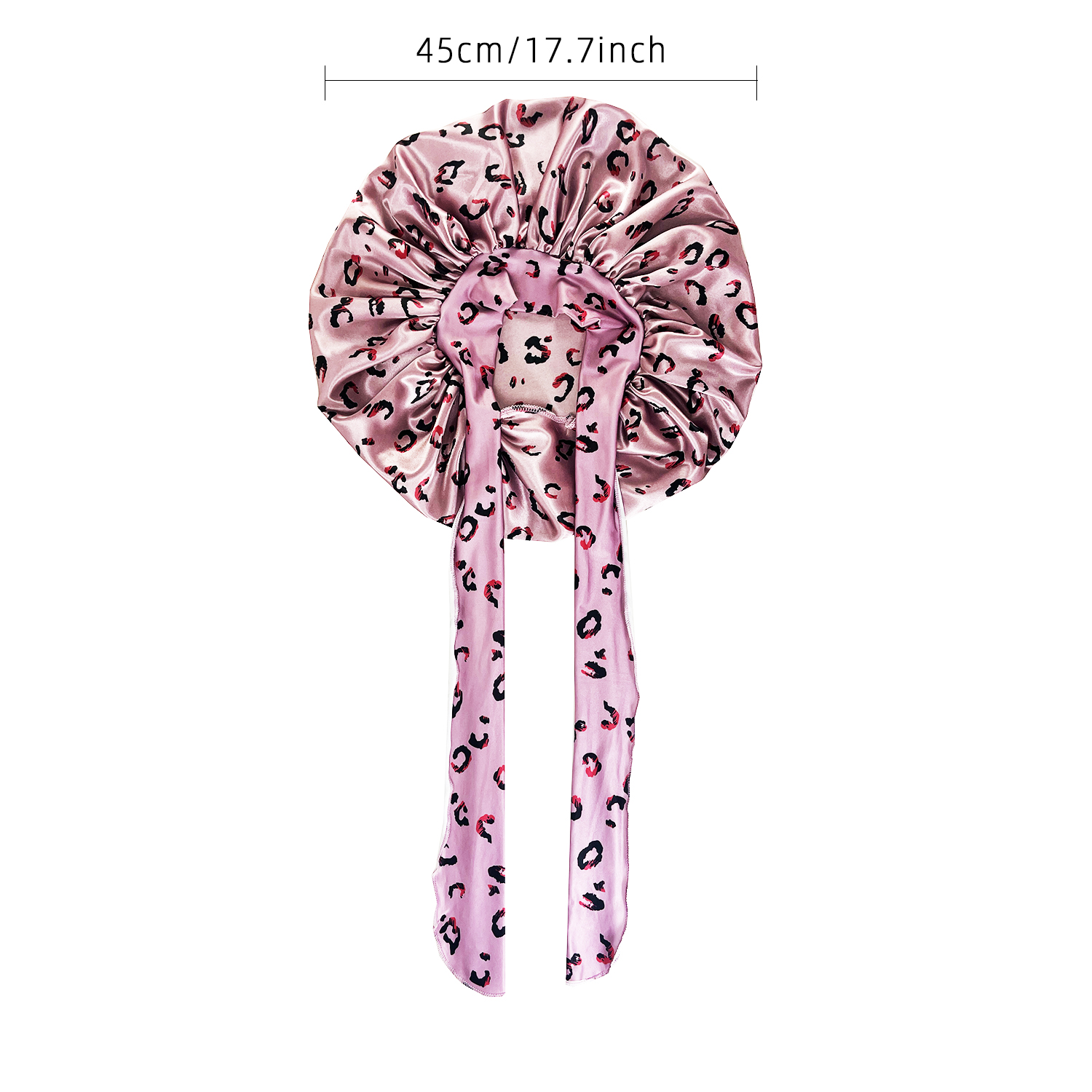 Nouveau Grand Bonnet en Satin de soie, Bonnet de nuit avec bandeau à nouer, enveloppe de bord pour femmes, cheveux tressés bouclés