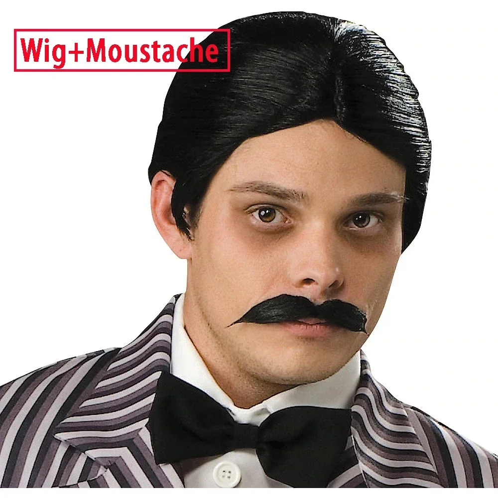 Costume de Cosplay du Film Gomez Addams, tenue de carnaval d'halloween pour hommes, manteau, chemise, pantalon, cravate, uniforme de fête