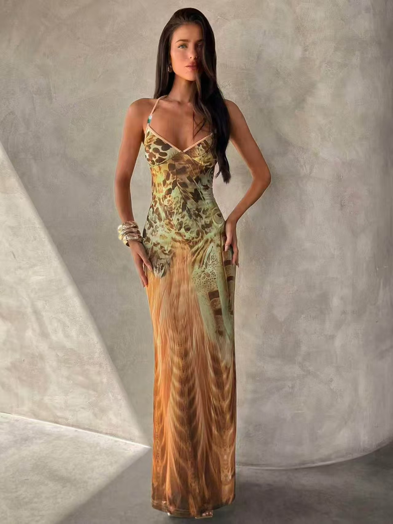 Robe à bretelles pour femmes et filles, style estival tendance, coupe ajustée, robe de vacances pour femmes