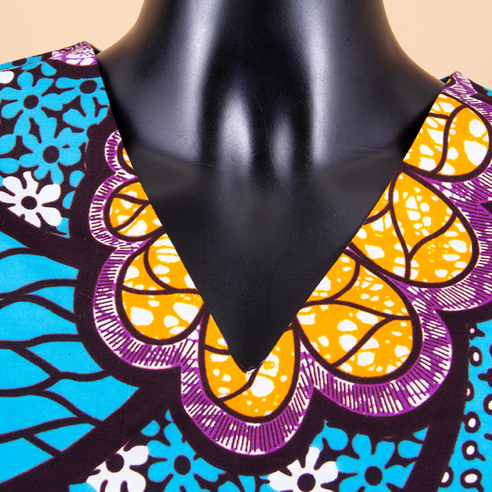 AFRIPRIDE-Robe africaine Dashiki longue à manches évasées et col en V pour femme, tenue de fête et de mariage, A1925048