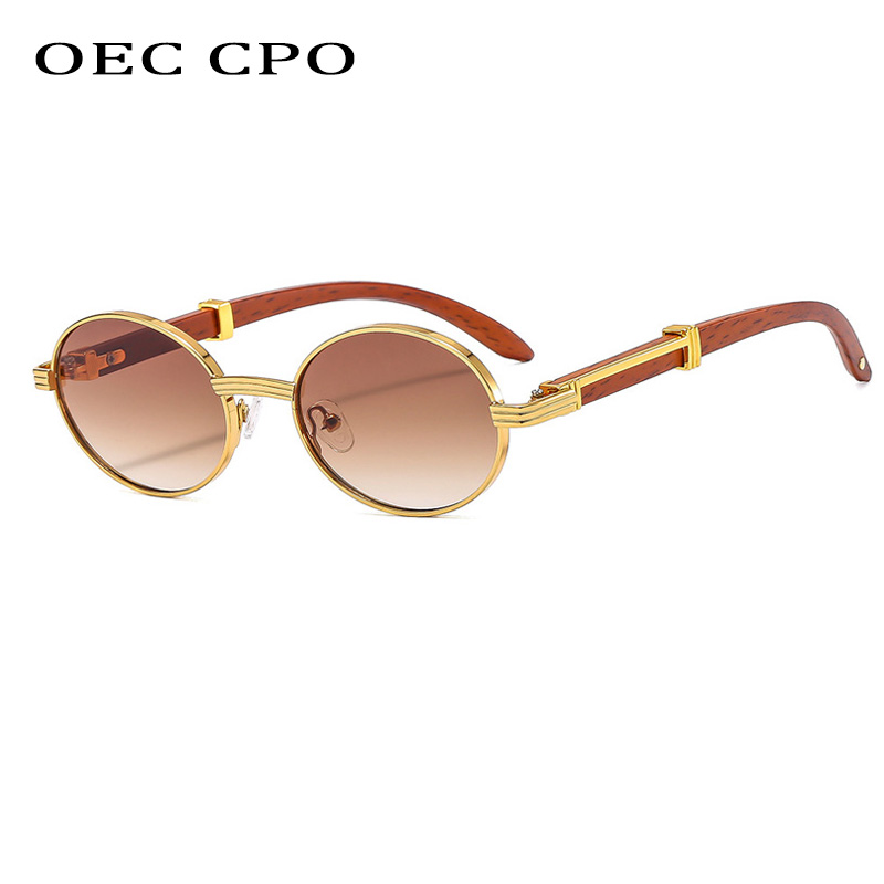 Lunettes de soleil rondes Vintage de luxe pour femmes et hommes, petites montures ovales, lentille noire classique, UV400, lunettes Oculos