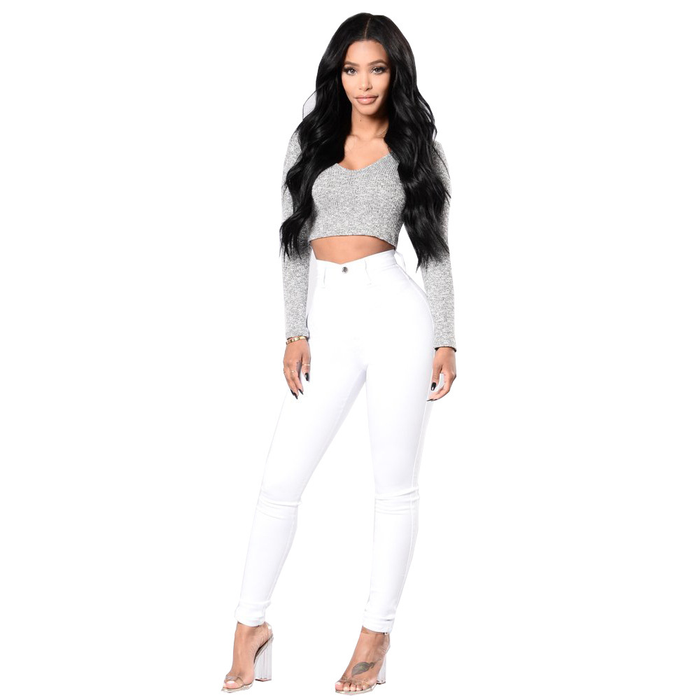 Nouveau Jean Skinny Femme Taille Haute 7 Couleurs 2026 – Pantalon Crayon en Denim Élastique Tendance et Décontracté – Tailles S-2XL