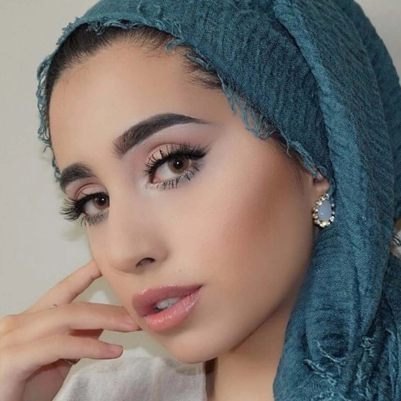 Mode musulmane 2026 pour femmes : Foulard hijab froissé, foulards de tête doux et unis, turbans, châles et étoles, hijab femme musulman, kopftuch
