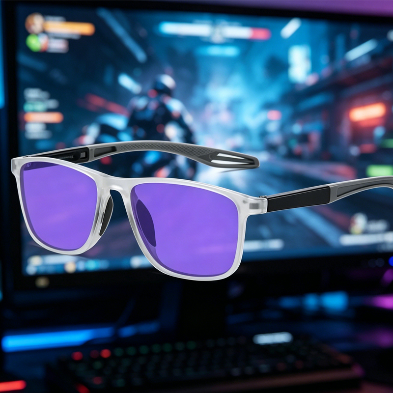 Lunettes anti-lumière bleue colorées pour femmes et hommes, verres bleus et violets, lunettes optiques élégantes, lunettes de jeu pour ordinateur en TR