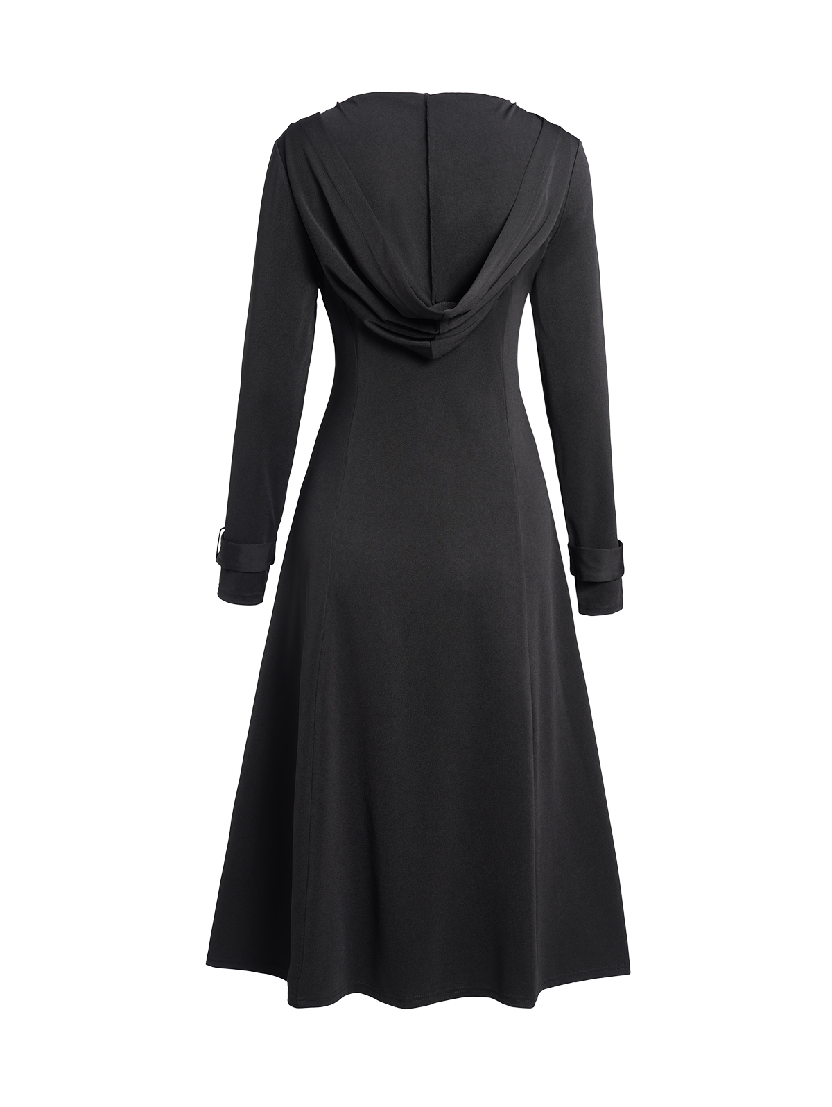Manteau Gothique Punk à Capuche pour Femme, Vêtement d'Extérieur à Lacets, Fermeture Éclair, Manches sulf, Collection Automne-Hiver