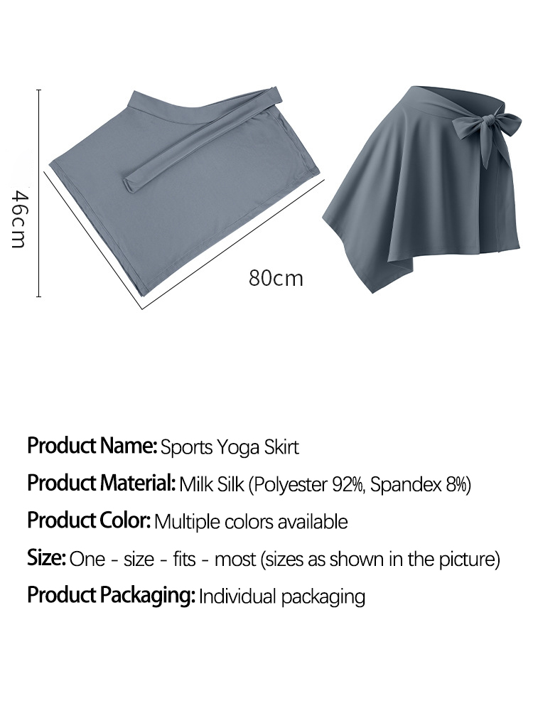 Jupe courte de yoga pour femme, jupe de sport enveloppante pour la danse et l'entraînement, jupe de pilates anti-transparence, jupe de ballet pour étudiante, jupe de gym à séchage rapide couvrant les hanches