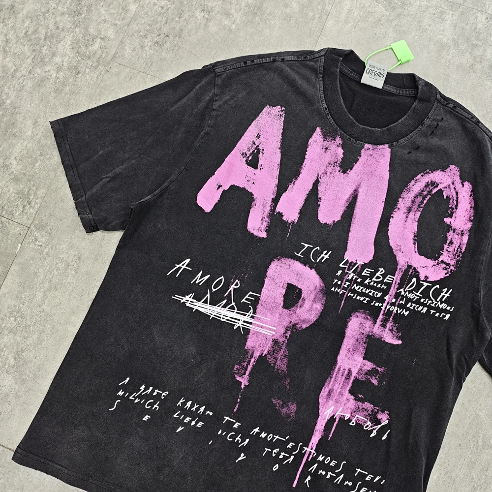 Yao mode Baggy Streetwear décontracté surdimensionné t-shirt HipHop à manches courtes hauts hommes vêtements haute rue Y2k impression t-shirt pour hommes