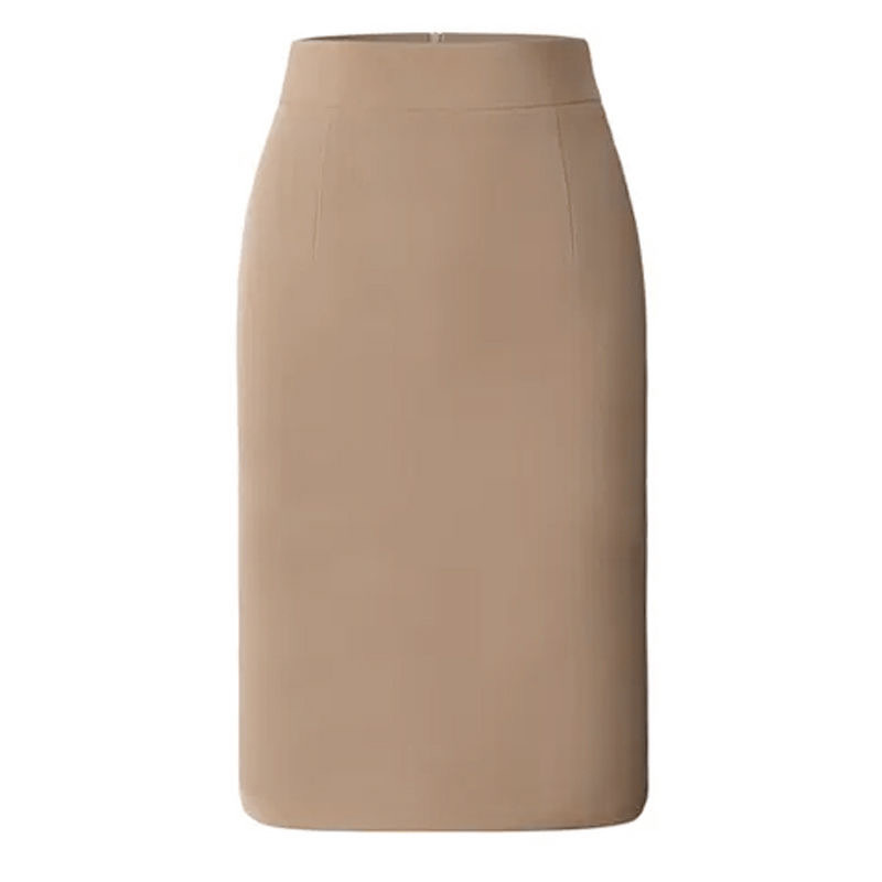 Jupes de travail d'été pour femmes, jupe mi-longue kaki avec fente, taille haute, luxe, élégante, vêtements de bureau, Y2k, livraison directe