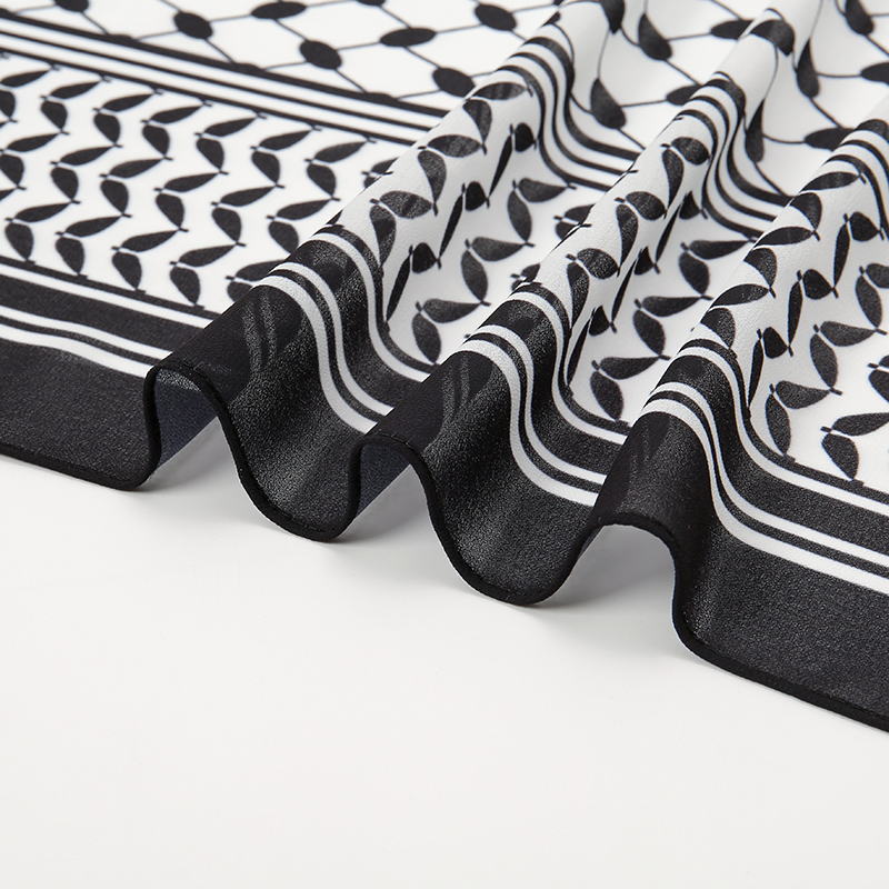 Écharpe Longue en Mousseline de Soie pour Femme Musulmane, Hijab, Islamique, Châle Imprimé Arabe, de Prière, Respirante, à Carreaux