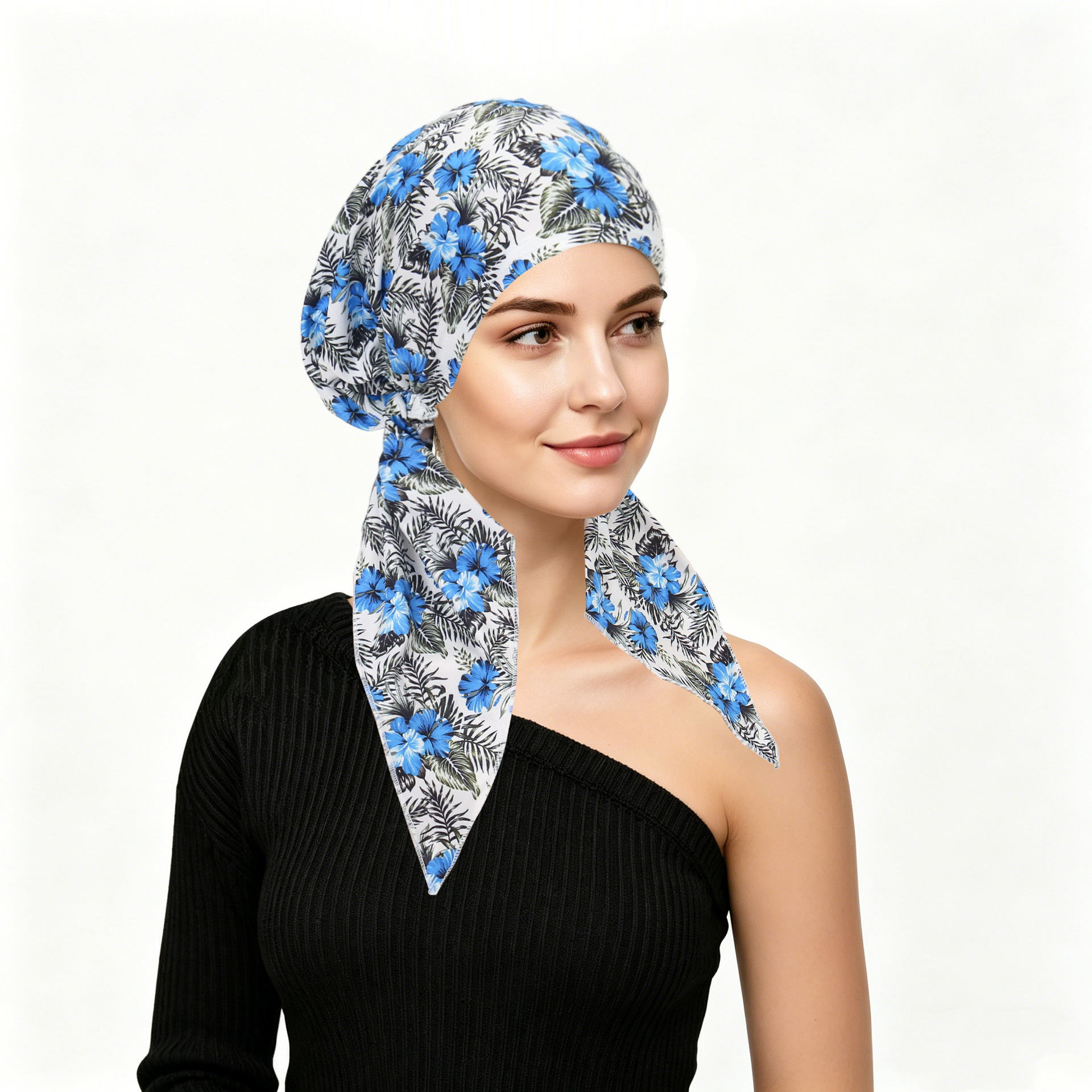 Hijabs musulmans imprimés pour femmes, bonnets intérieurs, couvre-cheveux, bonnets, foulards à longue queue, bandanas extensibles