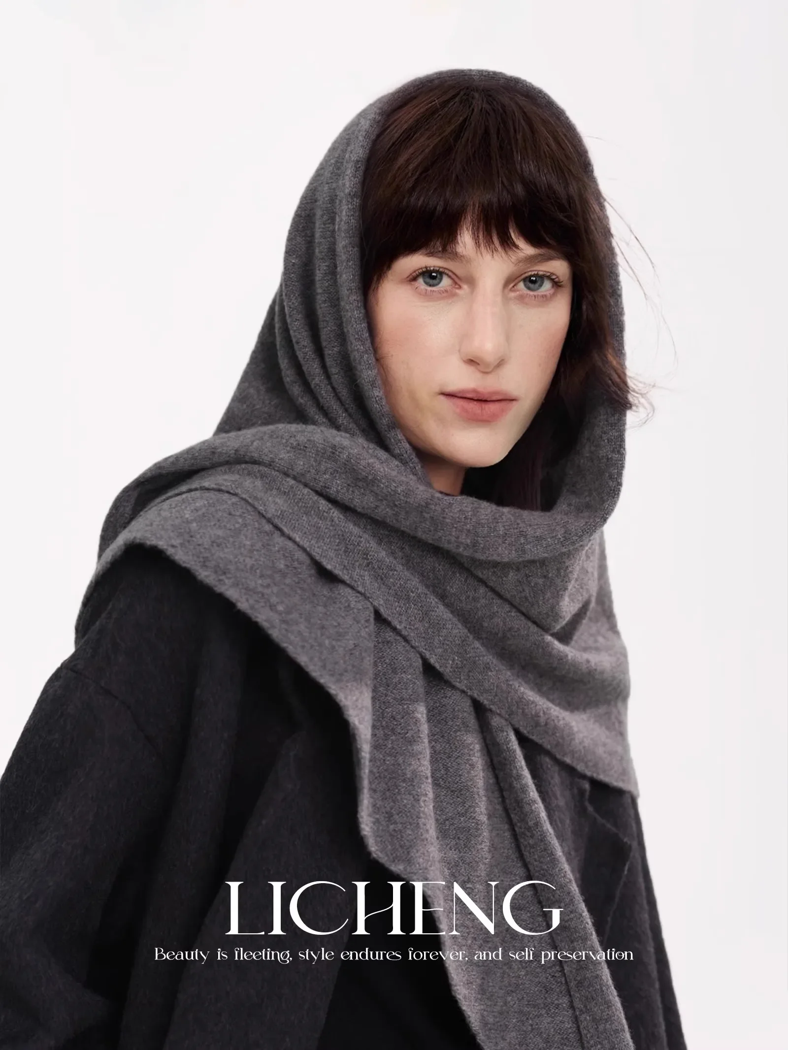 Écharpe triangulaire britannique pour femme, 100% laine, écharpe de luxe, polyvalente, super confortable, douce, coréenne, hiver