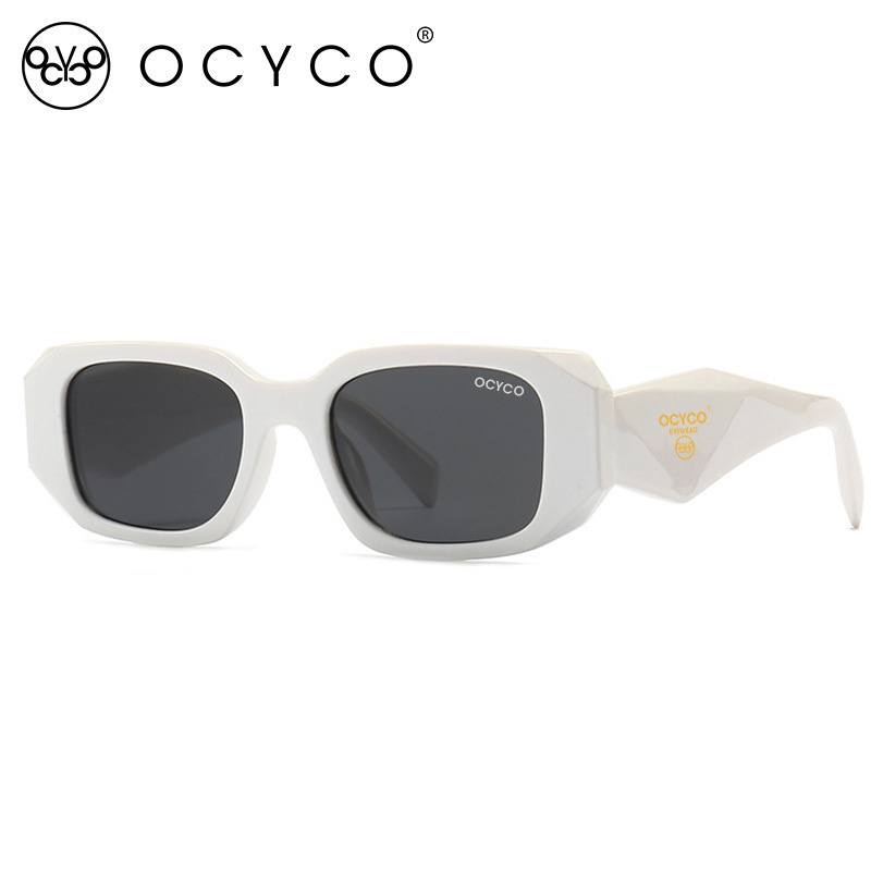 Ins-Lunettes de soleil carrées irrégulières vintage pour femmes et hommes, protection UV, nuances d'extérieur