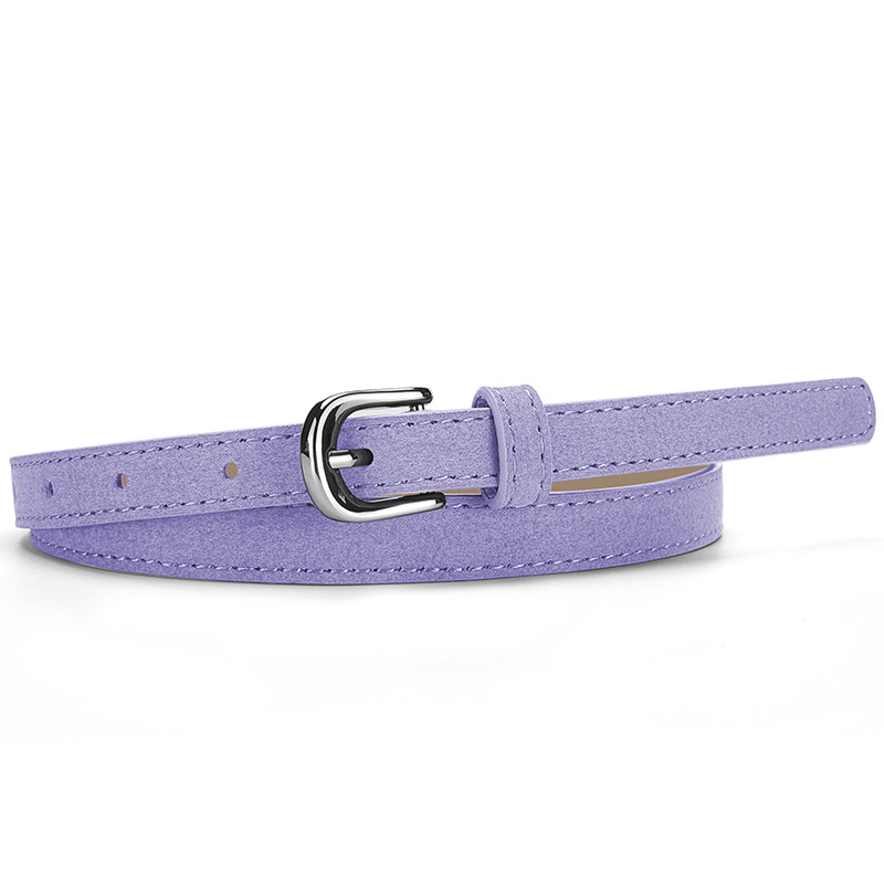 Ceinture fine en daim et cuir Pu pour femmes, Design Simple, mode décontractée, polyvalente, accessoires pour jeans, ceinture à boucle ardillon