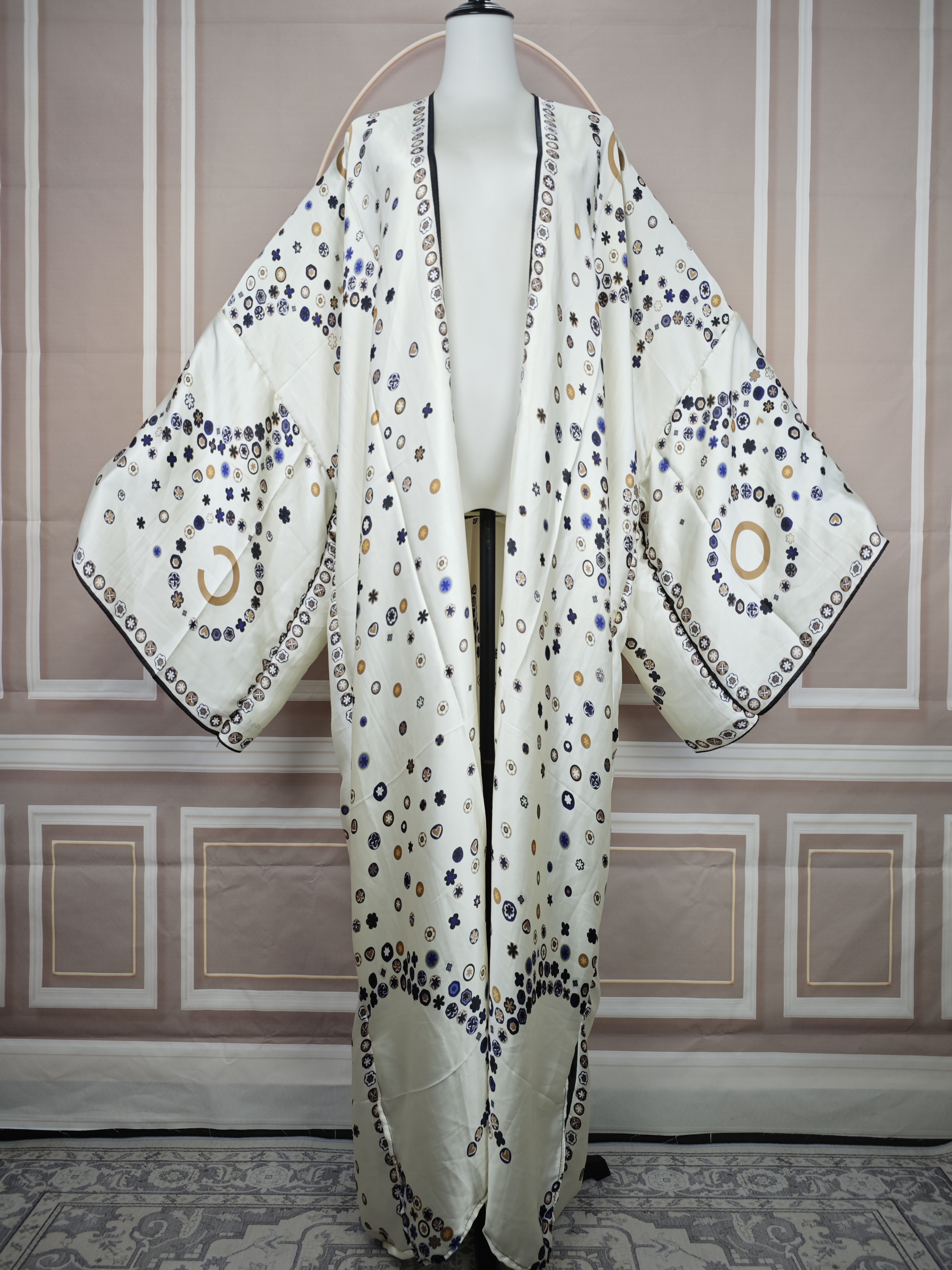 Cardigan Traditionnel de Ramadan pour Femme Musulmane, Kimono Ouvert sur le Devant, Streetwear Africain
