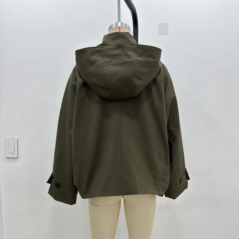 MUJER Trench Coat à capuche pour femme Coupe-vent à manches longues pour femme Nouveau en manteaux et vestes pour femme Manteaux d'hiver Femme Trench