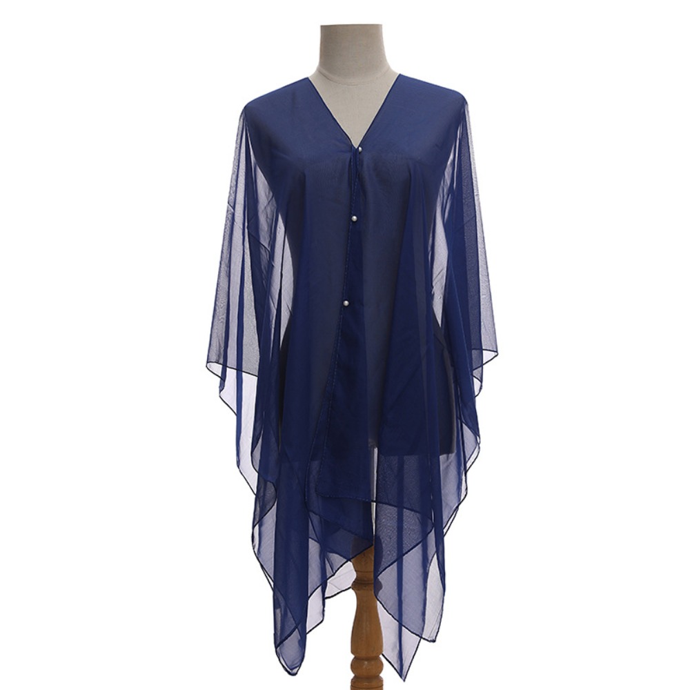 Nouveau couleur unie châle écharpe respirant luxe plage couvrir printemps résistant au soleil maillots de bain caftan haut femmes