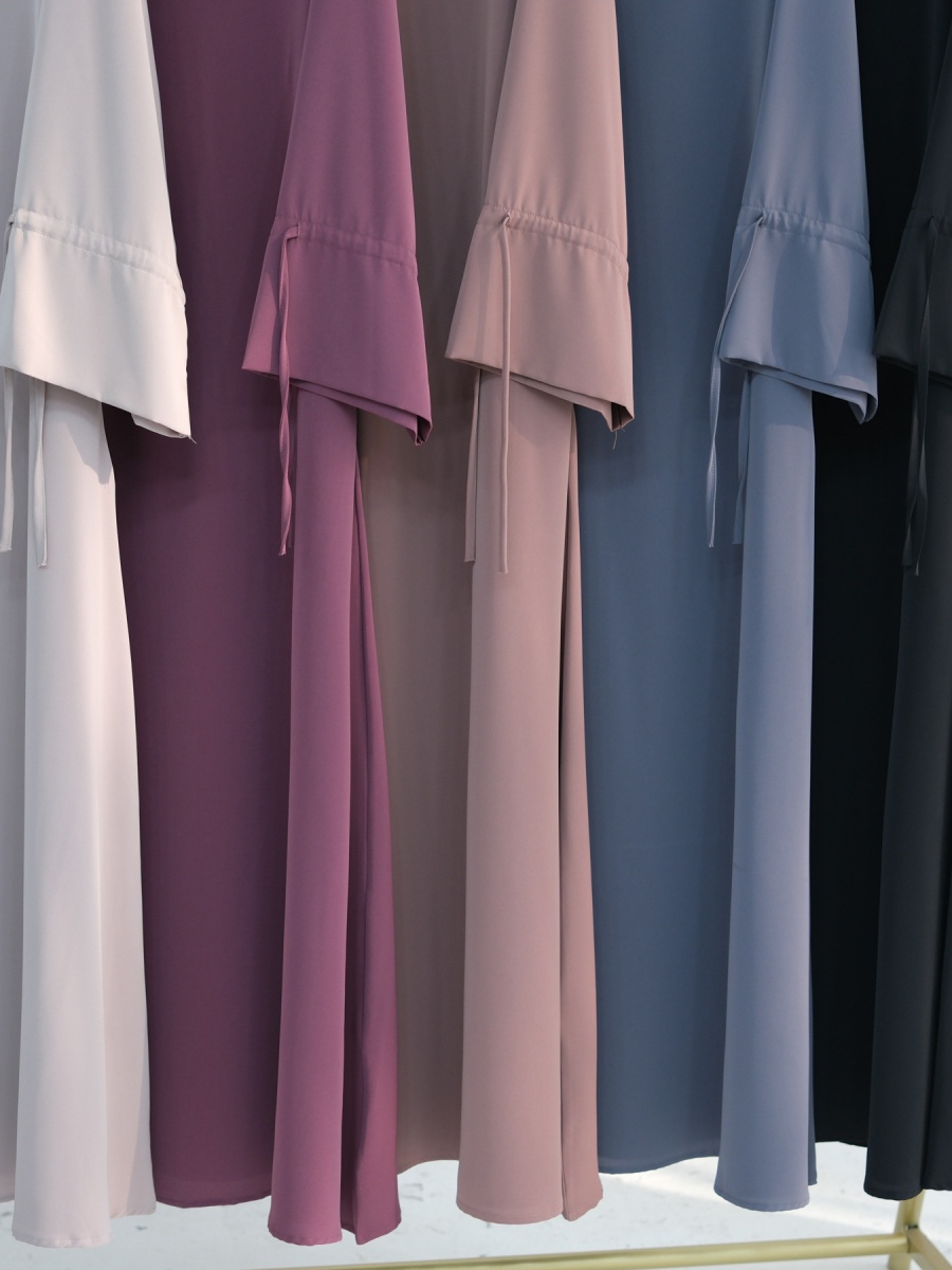Femmes musulmanes turquie dubaï Abaya cordon manches Robe longue grande taille modeste Ramadan Robe ample caftan Femme Islam vêtements