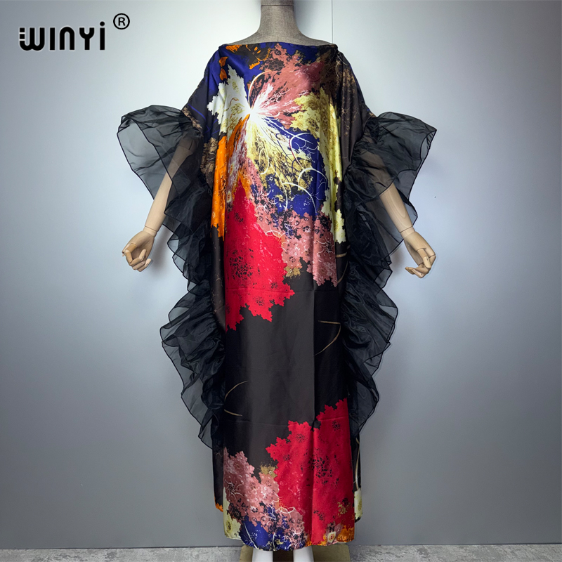 Robe Kaftan Rétro WINYI, Style Moyen-Orient Ample pour Femmes Musulmanes, Vêtement de Soirée de Luxe Dubaï, Abaya de Vacances pour Femme
